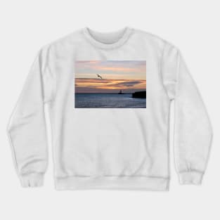 An early bird over St Mary's Island Crewneck Sweatshirt